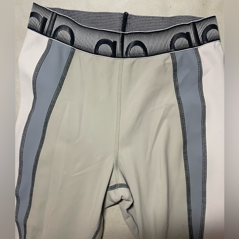 ALO Yoga Blue and Cream Leggings